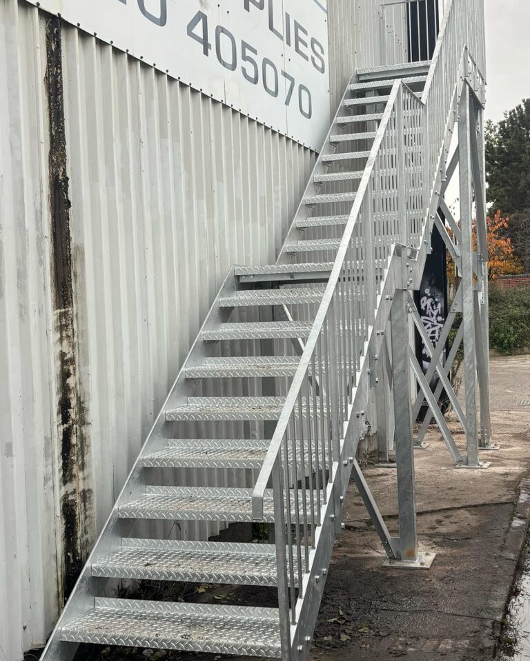 Steel stairs